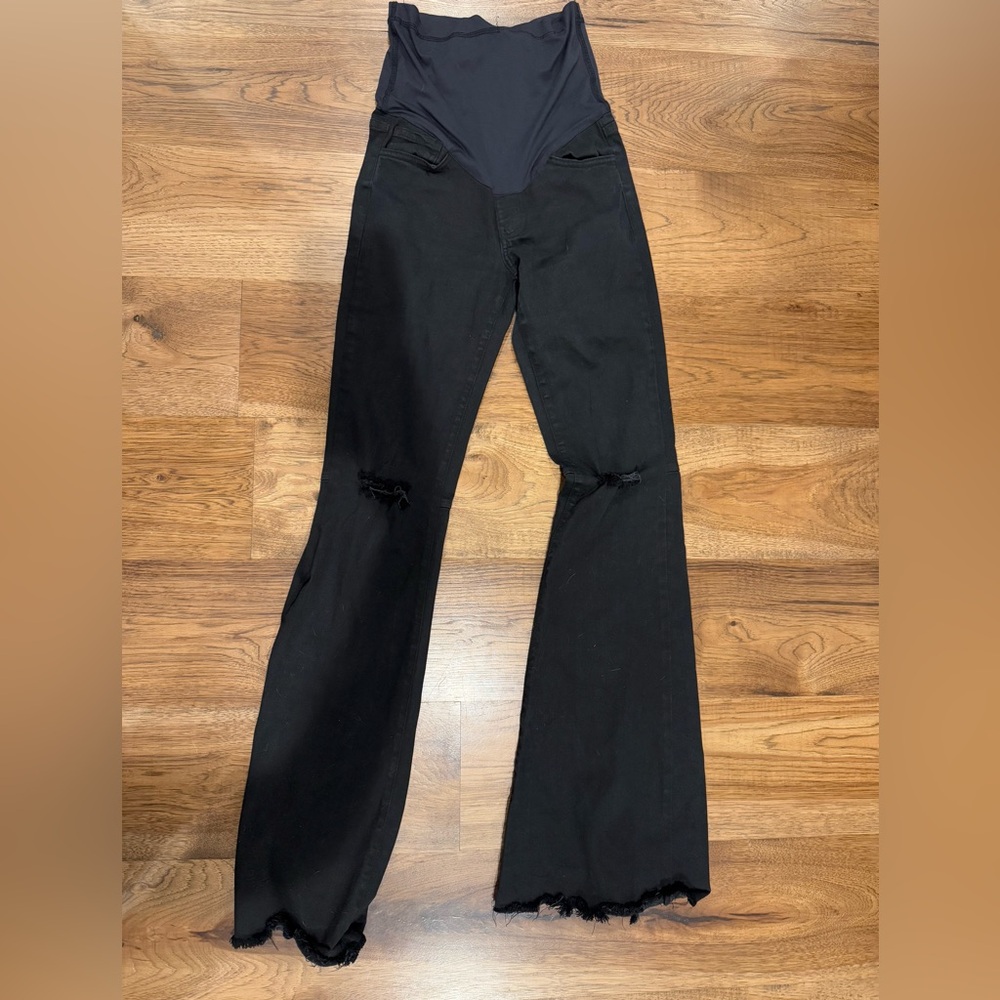 PinkBlush Black Flare Maternity Jeans